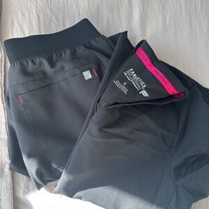 Fabletics Black Scrub Set with Pink Details